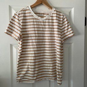 Gap 100% Organic Cotton Vintage T-Shirt Stripe Large Tall, Stripes
